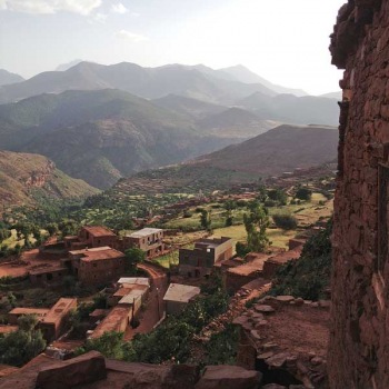 Vue sur la vallée verte