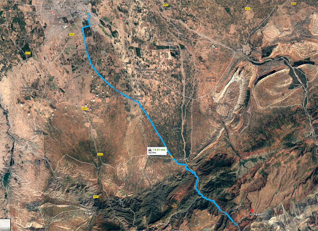 65 KM de Marrakesh au gîte